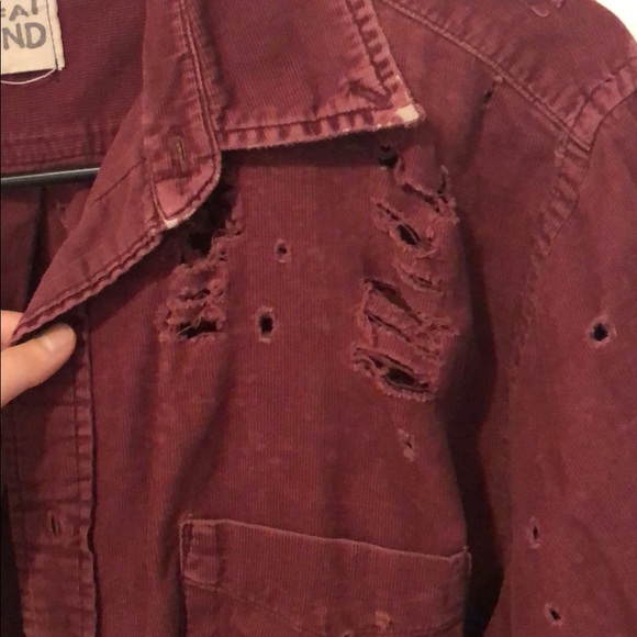 LF Furst of a Kind Maroon cropped corduroy - Picture 8 of 8